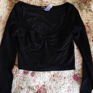 Fleur du mal Black Long Sleeve Top